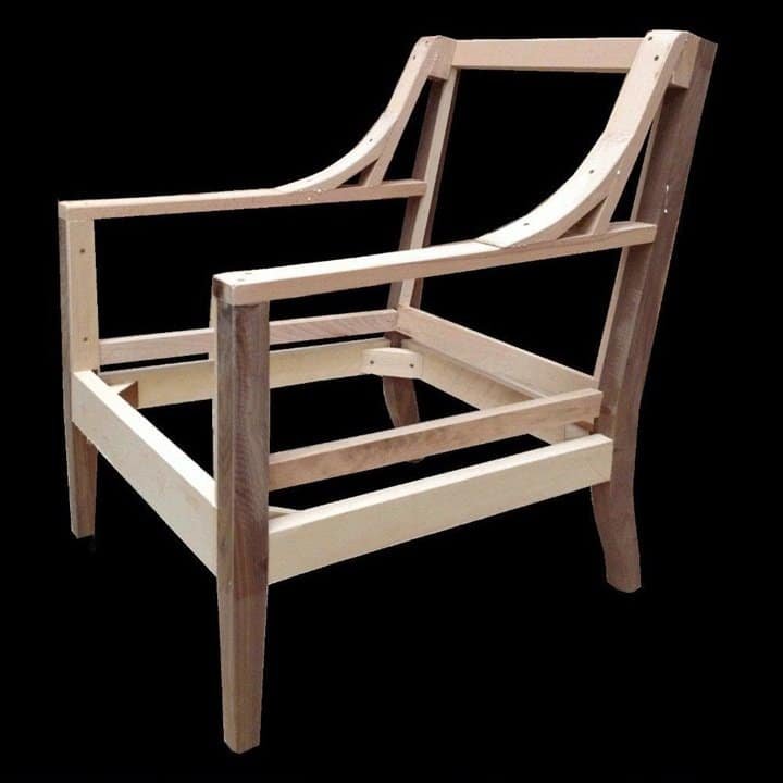 Modular chair frame with reinforced joints and tailored dimensions – handcrafted by First Class MasterCraft