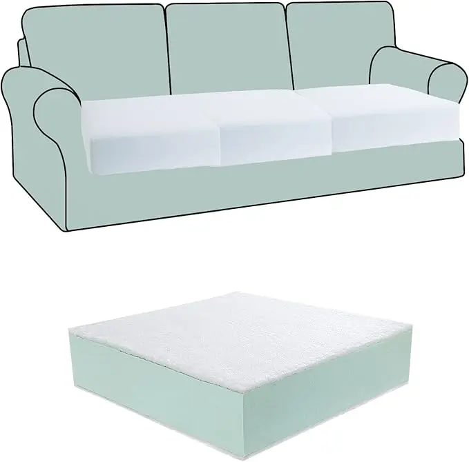 High-density foam cushion prepared for reupholstery – First Class MasterCraft precision cut