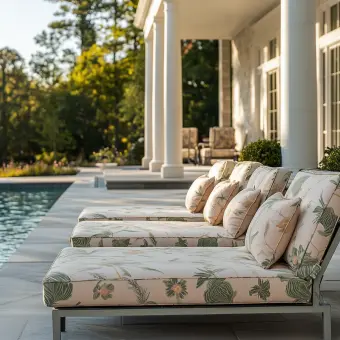 Premium outdoor - UV -protective cushion replacement with ergonomic support – handcrafted by First Class MasterCraft