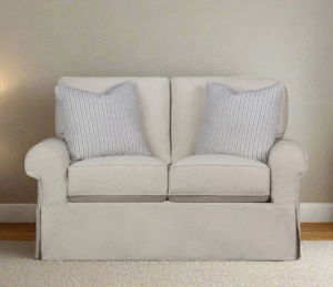 slip cover installed on sofa