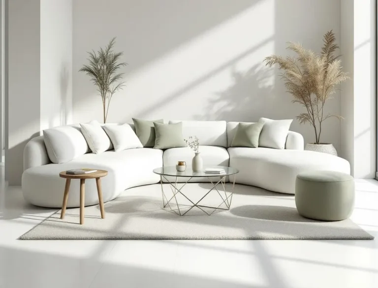 Designer halfmoon sectional sofa installation integration and ambient detailing – First Class MasterCraft custom build
