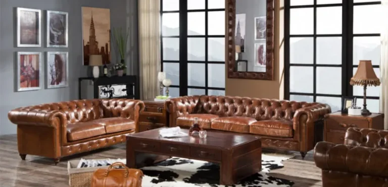 leather sofa and loveseat dyed and polished