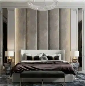 Luxury wall panel with tufted detailing and custom headboard – First Class MasterCraft Fort Lee installation