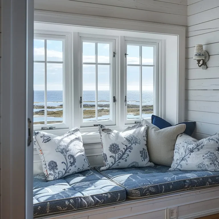Custom window cushion with layered pillows and tailored upholstery – handcrafted by First Class MasterCraft Fort Lee